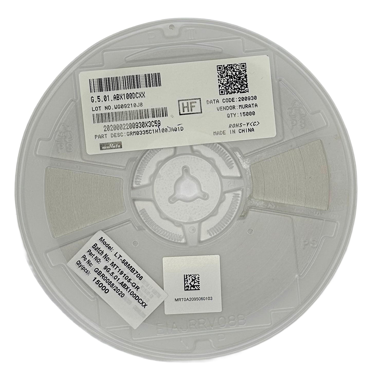 Murata GRM0335C1H100JA01 – Capacitor MLCC 10pF 50V 0201 – 15.000pcs